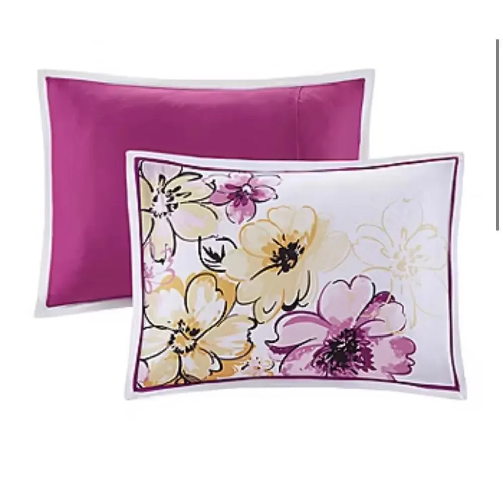 Intelligent Design Ashley Antimicrobial Floral Comforter Set